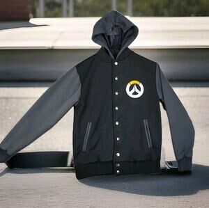 Overwatch Varsity Jacket Mens Small Activision Blizzard Gaming Hoodie Video Game